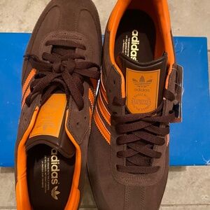 Adidas Samba Orange/Brown Suede VTG mens 11.5